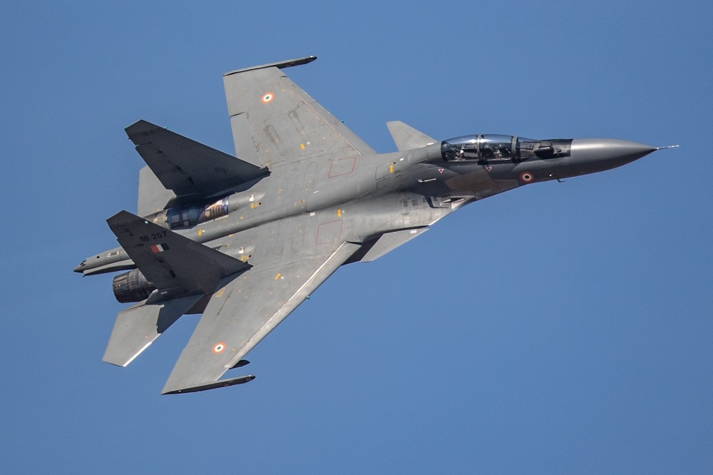 印度4架Su-30MKI戰機9日啟程，遠赴日本百里基地參加兩國首度空中聯演。（讀者Tsungfang Tsai提供）