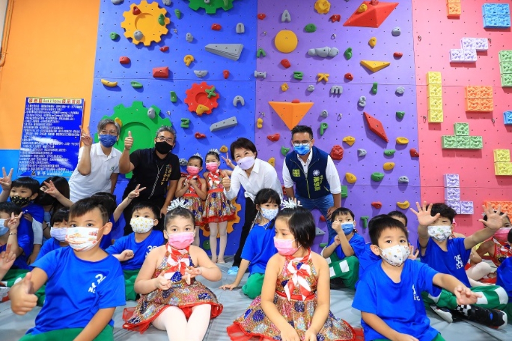 台中市政府推行運動扎根，打造兒童專屬運動中心。（台中市政府提供） 