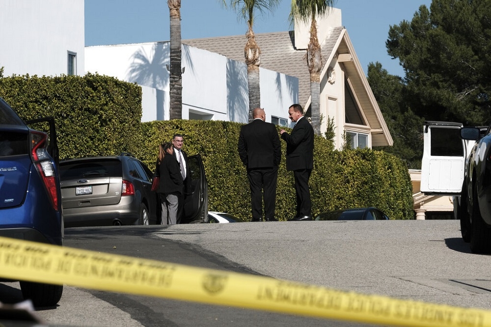 加州洛杉磯比佛利山附近，28日發生槍擊案。（美聯社）