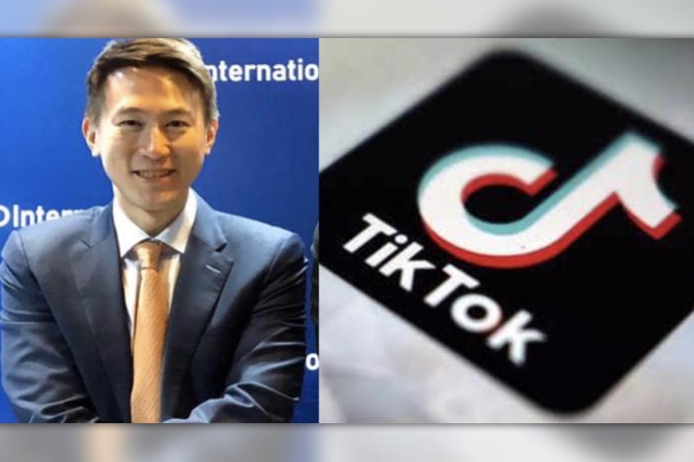 TikTok執行長周受資將於3月首度赴美國會作證。（合成畫面／取自NUS ISS臉書、美聯社）