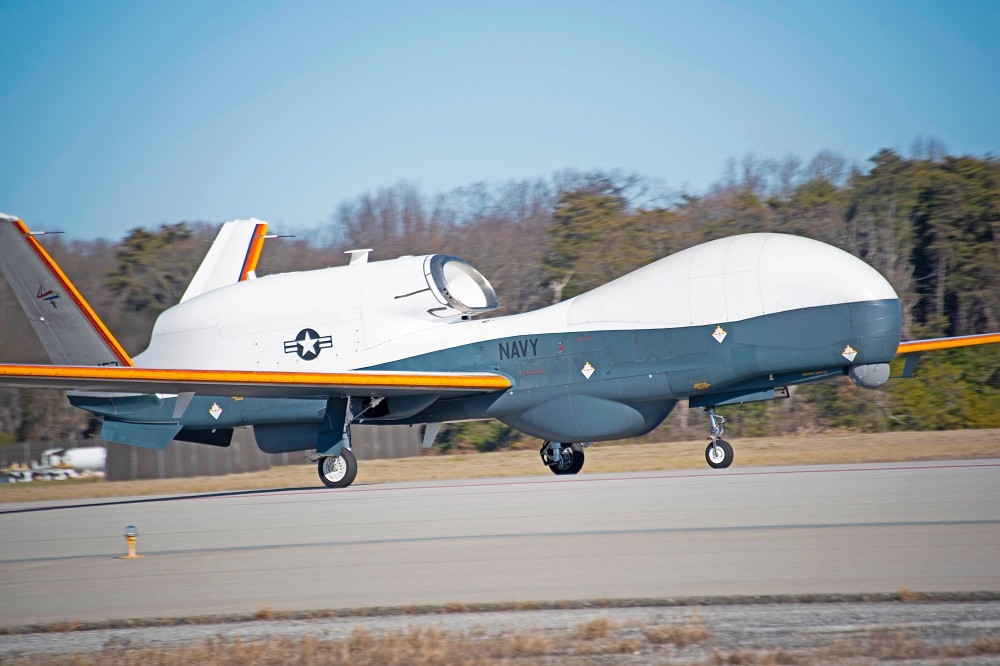 美國海軍MQ-4C無人機，日前進行首次防冰飛行測試。（取自美國海軍航空系統指揮部網站）