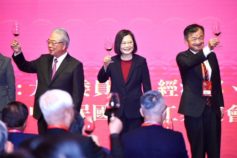 海基會今主辦「2023大陸台商春節活動」，總統蔡英文表示，願與北京當局展開對話，尋求促進區域和平與穩定可行之道。（張哲偉攝）