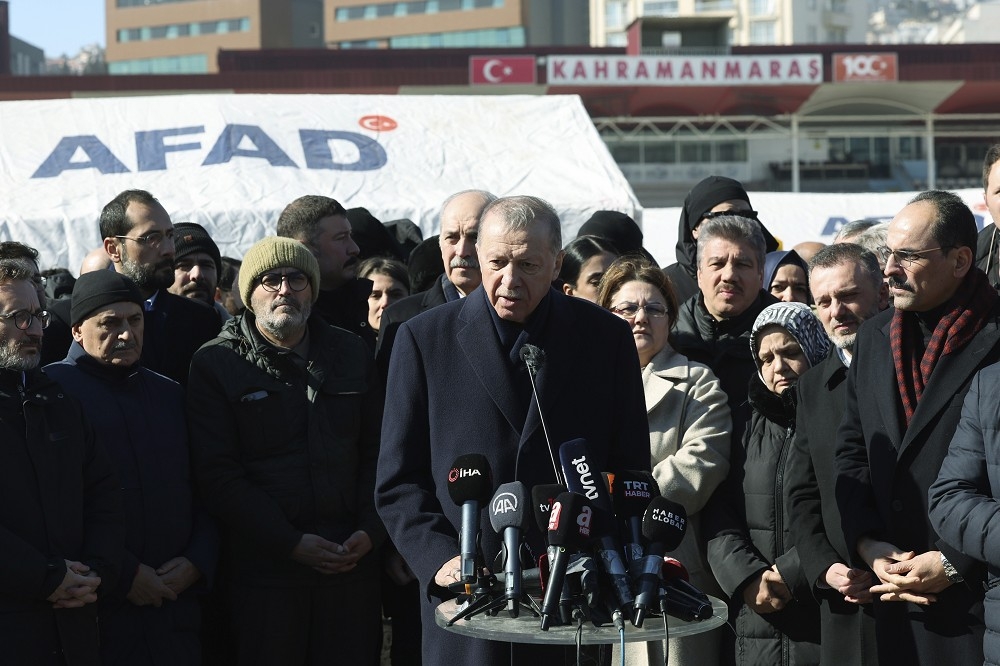 土耳其總統艾爾段承認，政府對地震的初步因應措施存在疏失。（美聯社）