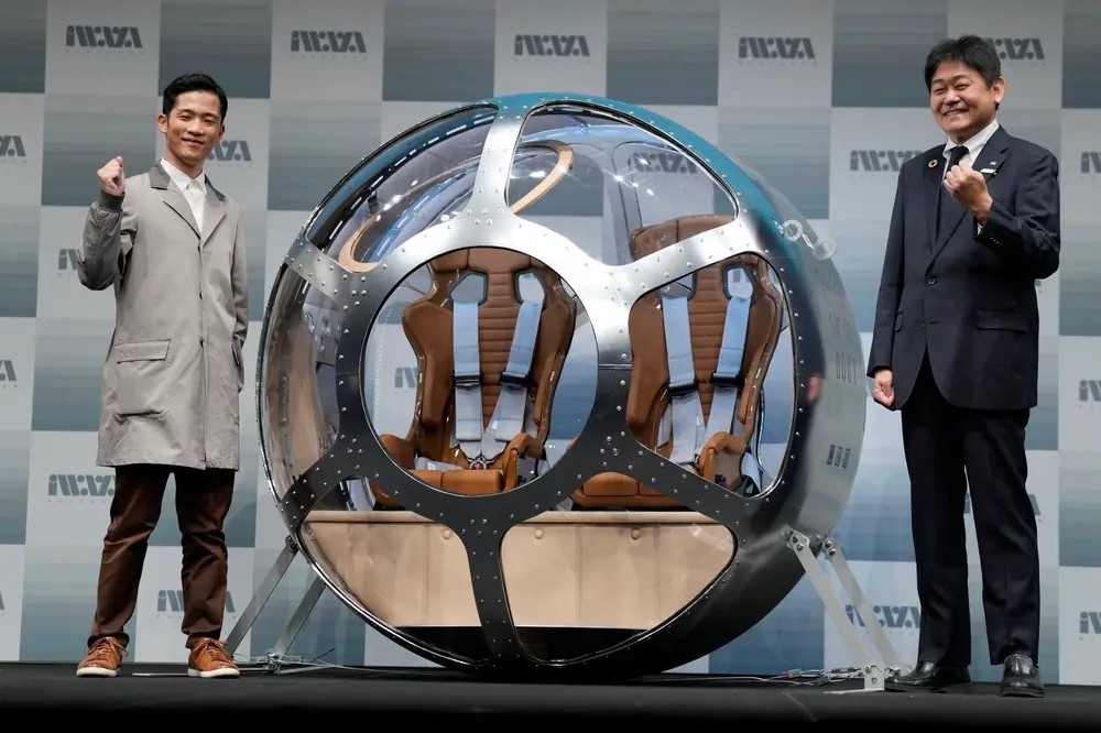 日本科技新創公司「岩谷技研」推出經濟實惠的氣球太空旅行。（美聯社）