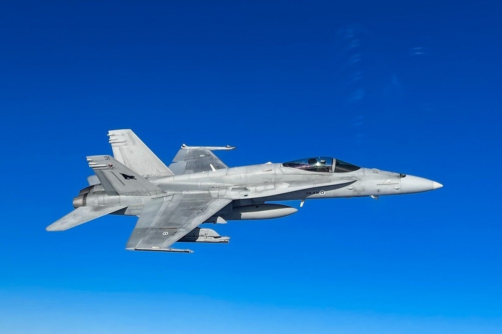 芬蘭總理宣布，考慮軍援烏克蘭未來將會被F-35A取代的F/A-18機隊。（取自芬蘭空軍）