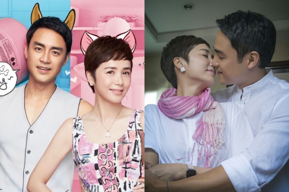 43歲台灣男星明道七年前搭擋56歲女星蔣雯麗主演的愛情劇《轉角之戀》，終於在近日播出，兩人瘋狂放閃，卻遭網友開酸像母子戀。（取自微博）