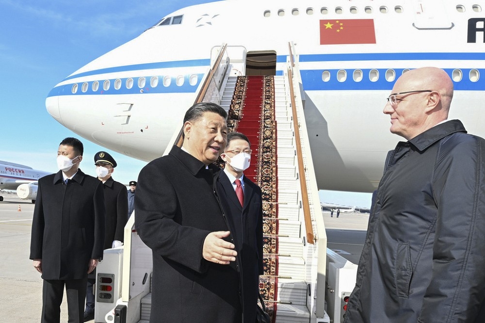 中國領導人習近平訪俄，通過調解俄烏衝突來，提高全球影響力。（美聯社）