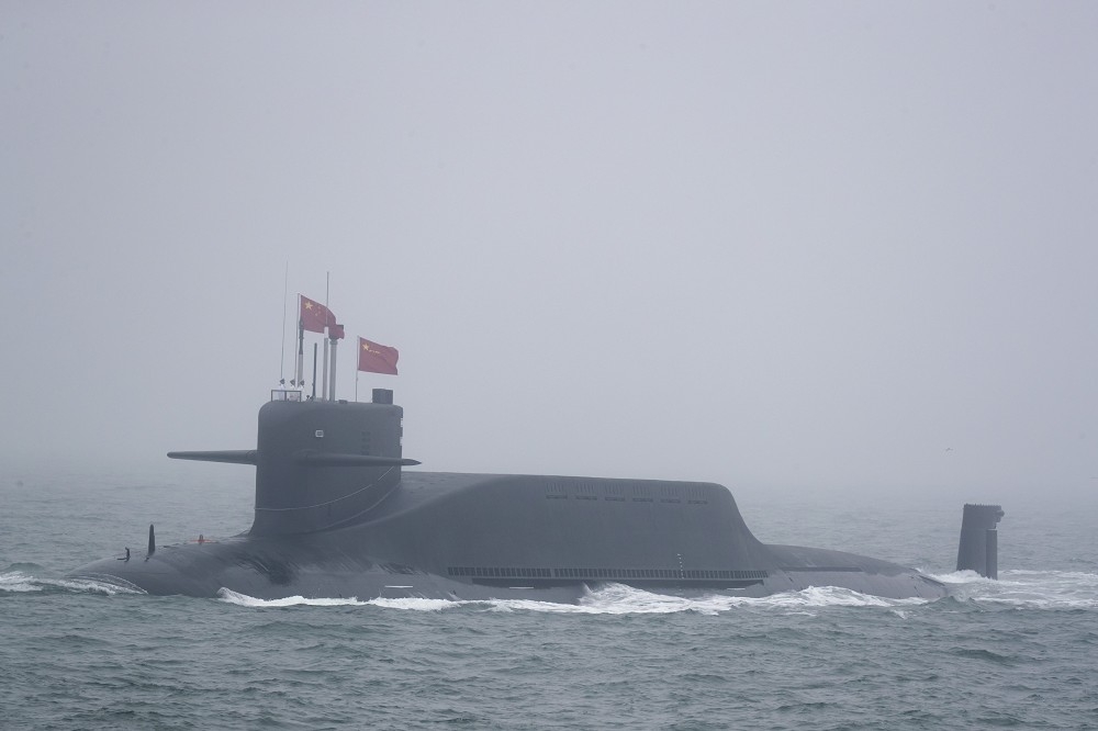 專家指出中國潛艦的巡航任務，正逐漸加深印太區域的緊張情勢，圖為解放軍「晉級」（Type 094）潛艦。（美聯社）