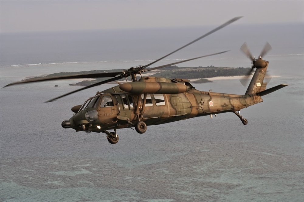 日本陸自一架UH-60JA直升機，6日下午在宮古島附近失聯，圖為同型機種。（取自日本陸上自衛隊官網）