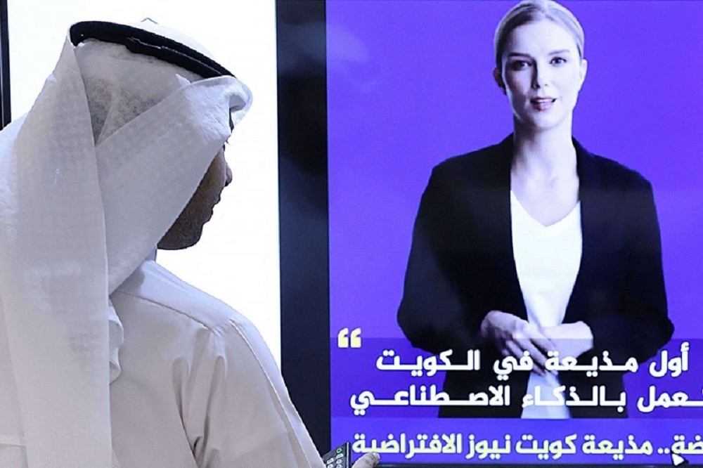 「科威特新聞」推特的虛擬女主播費哈（Fedha），未以頭巾遮蓋髮型。（取自推特）
