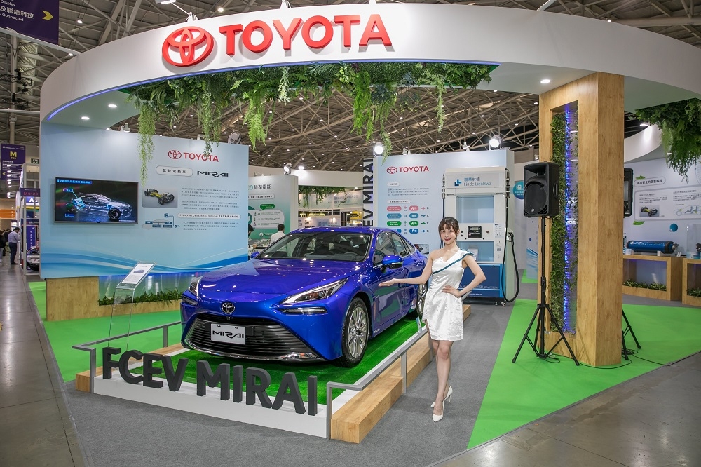 和泰集團展館以綠色永續為主題，並首度展出第二代TOYOTA MIRAI。(和泰汽車提供)