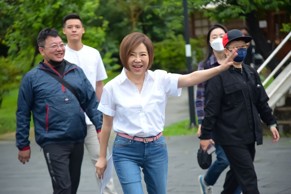 于美人宣布以無黨籍參選台北市中正萬華區立委。（楊約翰攝）