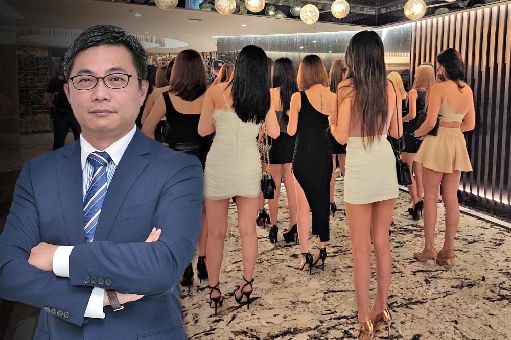 陳凱凌（左）遭爆喜歡上酒店，更要業者招待酒店妹性交易。（合成照片／擷取自台南市政府官網、翻攝畫面）