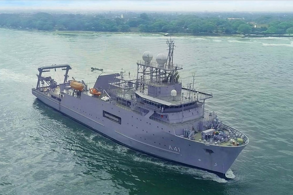 印度海軍的「Anvesh號」（A41）飛彈測試艦，該艦於去年3月成軍服役。（取自CSL）
