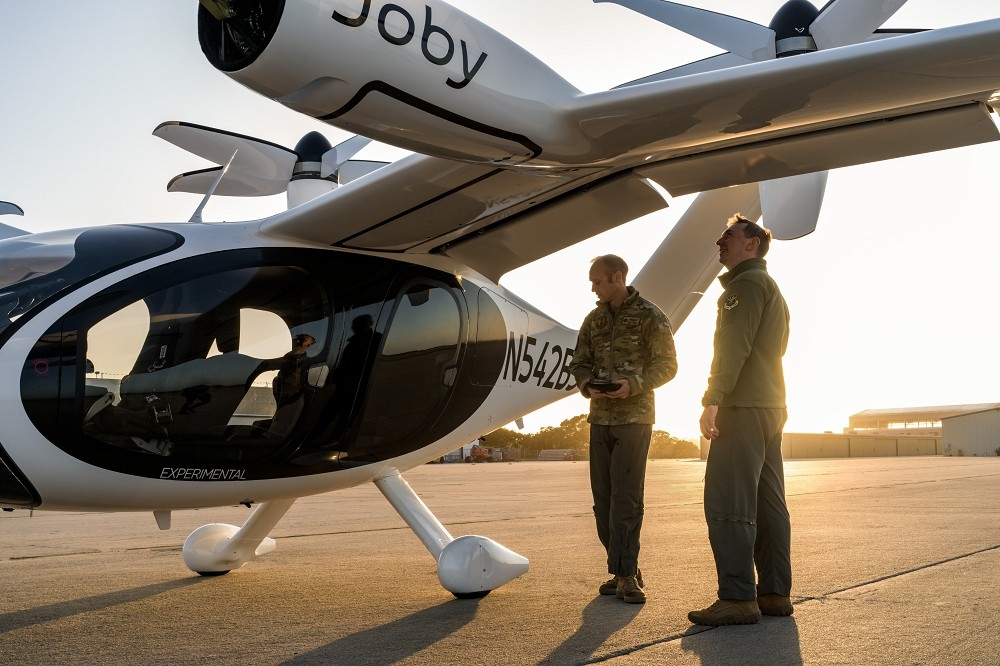 美國空軍將於2024年接收新式的電動垂直起降載具（eVTOL），執行人員與物資運輸任務。（取自Joby Aviation公司推特）