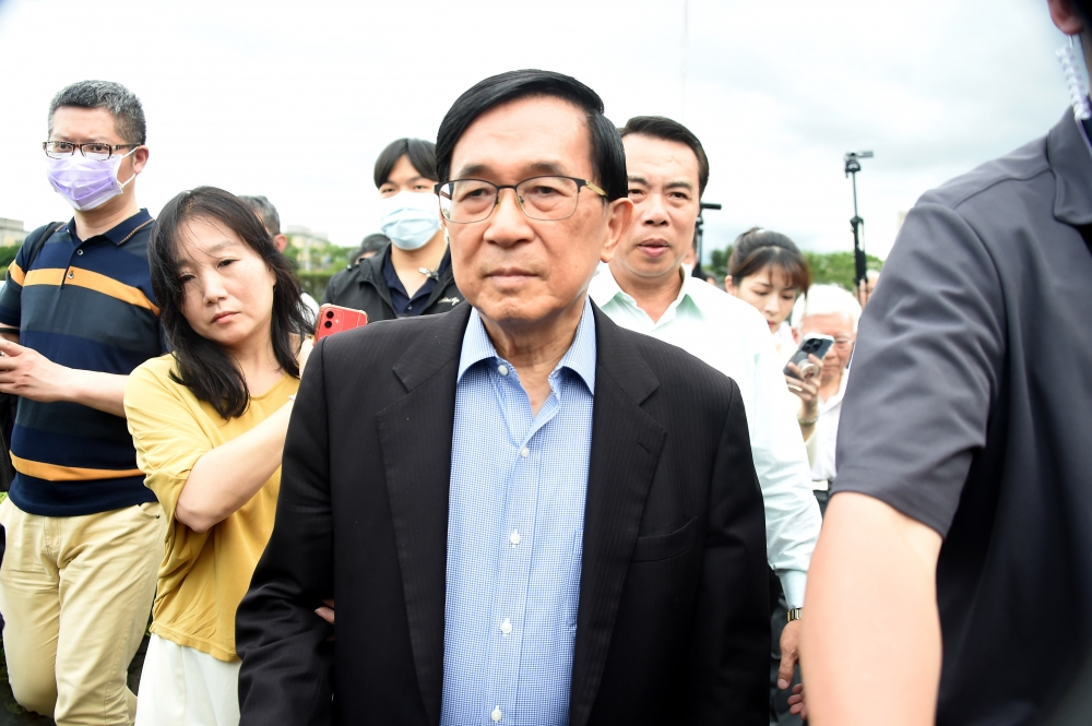 前總統陳水扁周二（2日）前往凱道行使請願權，遭疑違反保外就醫規定。（張哲偉攝）