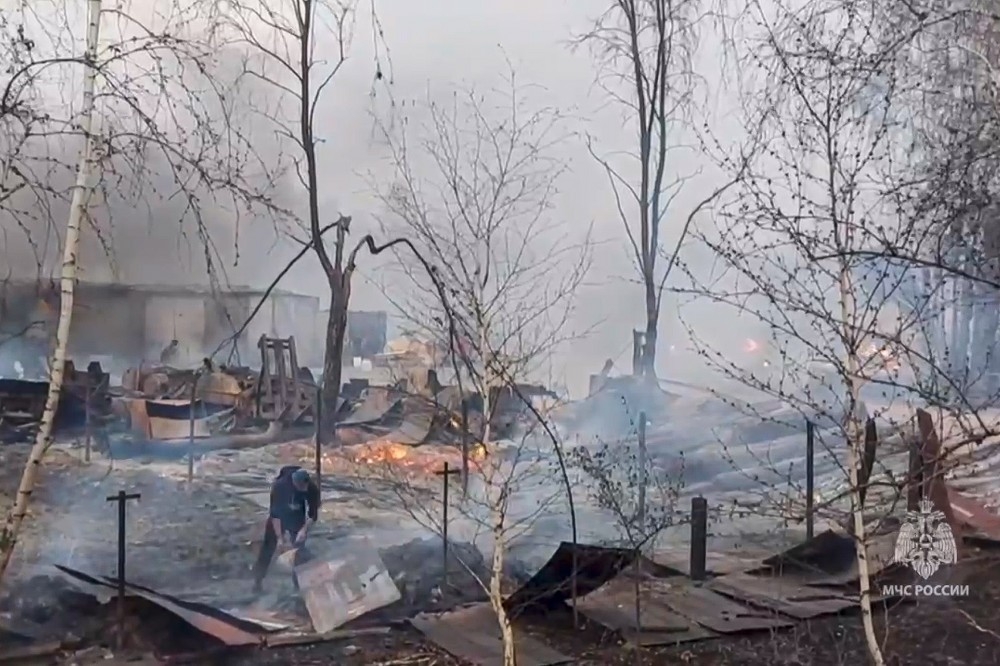 俄羅斯野火肆虐超過一周，造成至少21人死亡。（美聯社）
