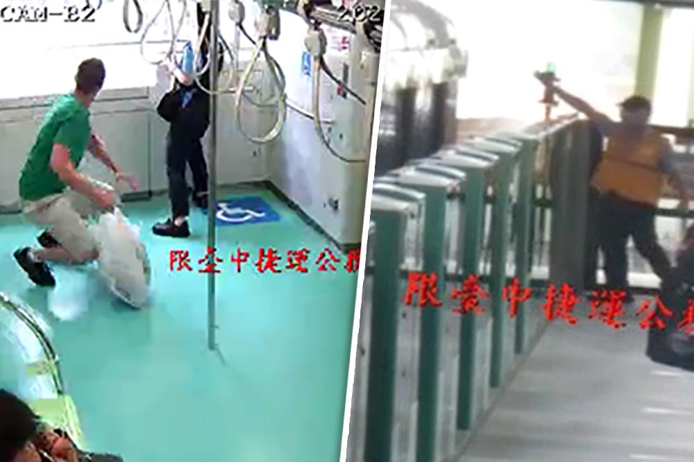 台中捷運今天召開記者會，表示發現事故到列車撞上僅13秒。（合成照片／翻攝畫面）