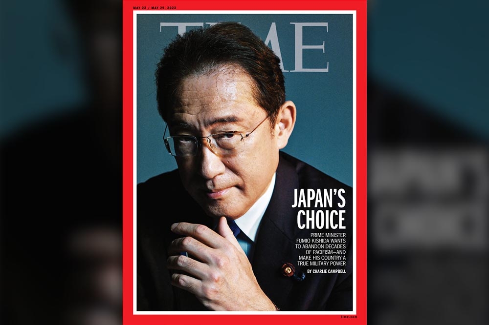 岸田文雄登上《時代》封面。（取自Time.com）