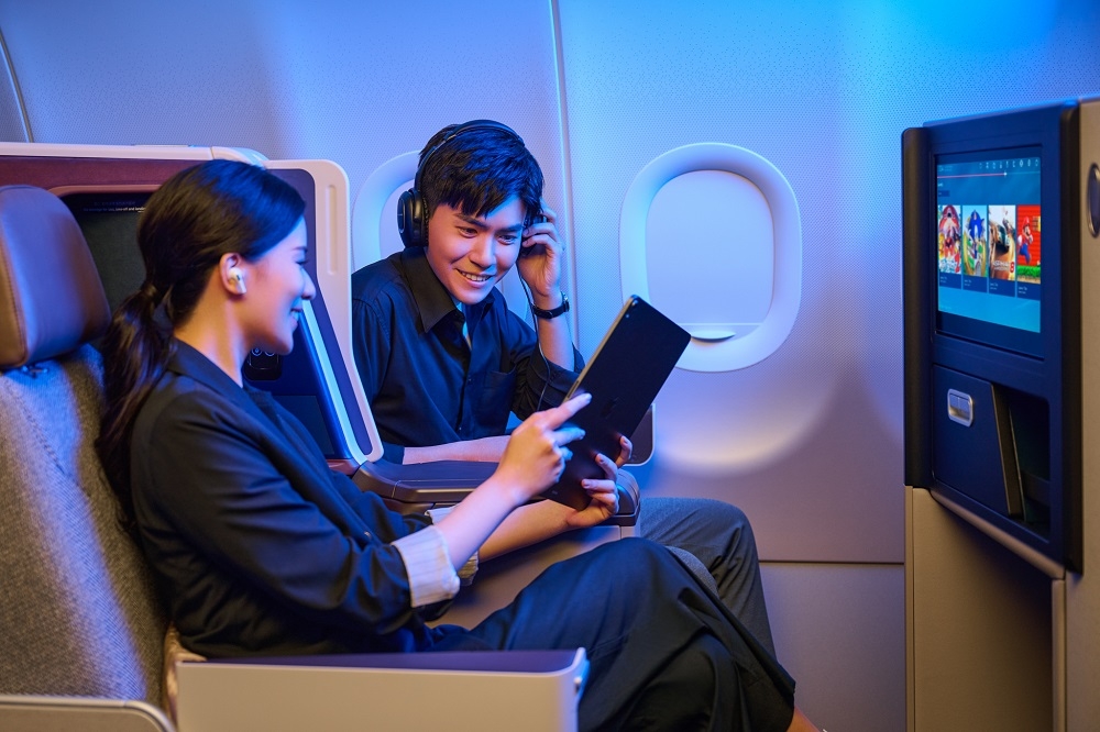 華航線上旅展即日起開跑，金卡以上會員搭A321neo就送免費機上Wi-Fi。(中華航空提供)