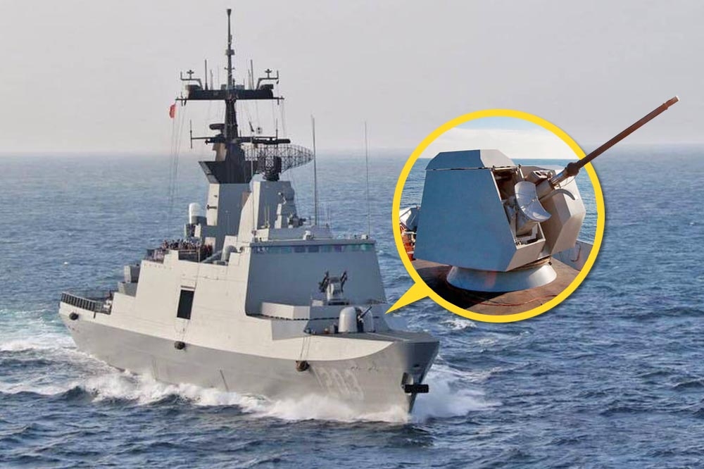 海軍輕型巡防艦原型艦體建造案已簽約，76快砲性能提升案也正向義大利議約採購射控雷達，預估最快6月下旬可開工建造。（合成畫面／中華民國海軍臉書、Leonardo官網）
