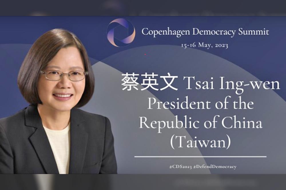 「民主聯盟基金會」14日宣布，再次邀請台灣蔡英文總統「哥本哈根民主峰會」上發表主旨演說，這也是蔡英文連續第4度應邀參與此峰會。（取自「民主聯盟基金會」推特）