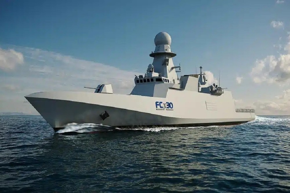 Fincantieri集團公布的FCx30設計，從外銷卡達的Al Zubarah巡邏艦改良而來。（取自Naval News）