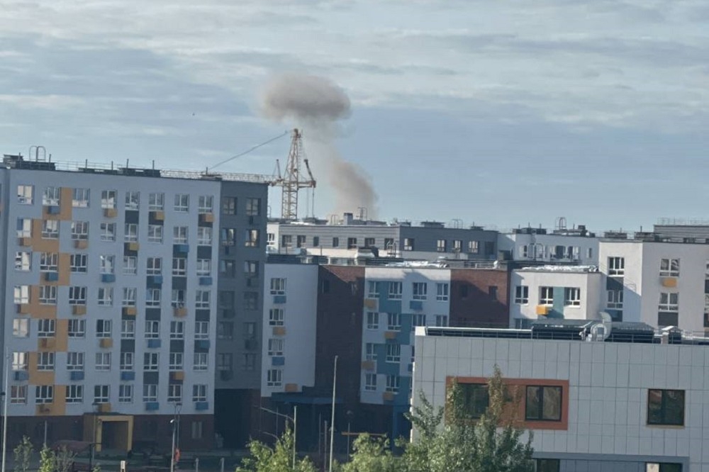 莫斯科遭無人機襲擊。（取自推特）