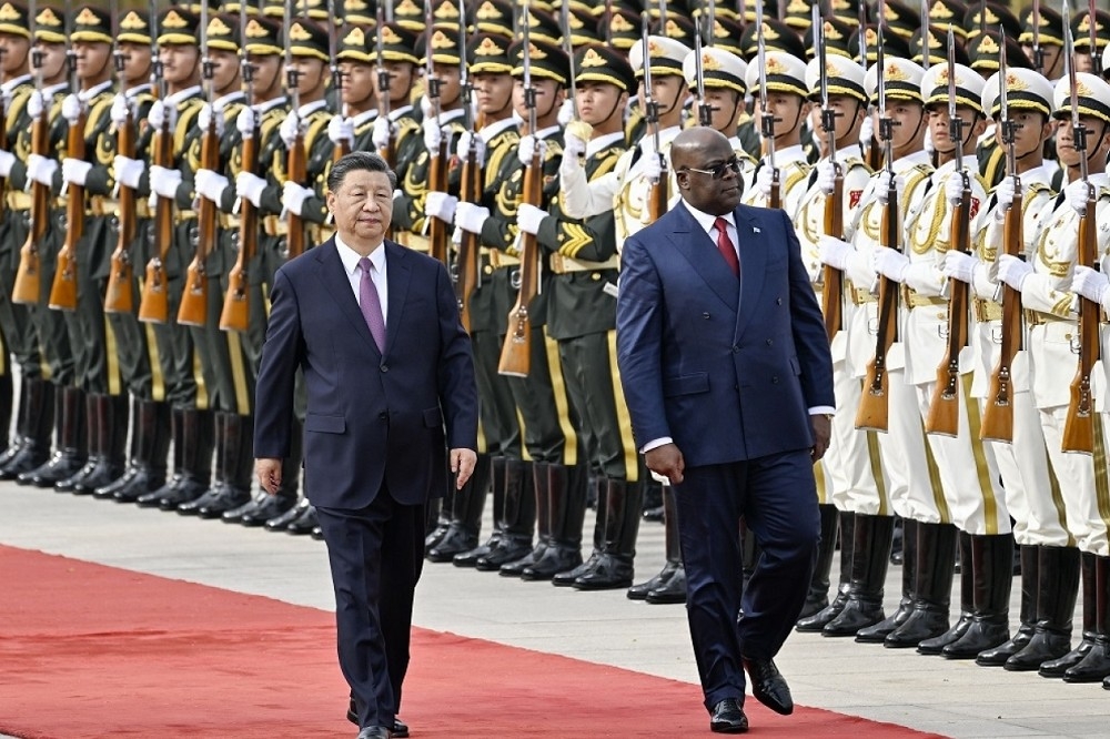 剛果民主共和國總統齊塞克迪近日訪中，附和中國一中論，外交部表達嚴正抗議。（取自新華社官網）