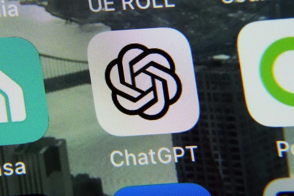ChatGPT官方手機App正式開放台灣蘋果手機用戶下載。（美聯社）