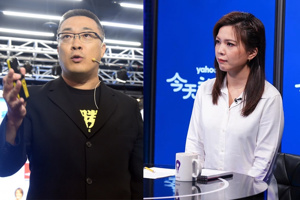 台北市議員鍾沛君今天（8日）在臉書怒控，政治評論家朱學恒2022年在聚會中遭不當摟抱及親吻。（合成畫面／張哲偉攝、取自鍾沛君臉書）