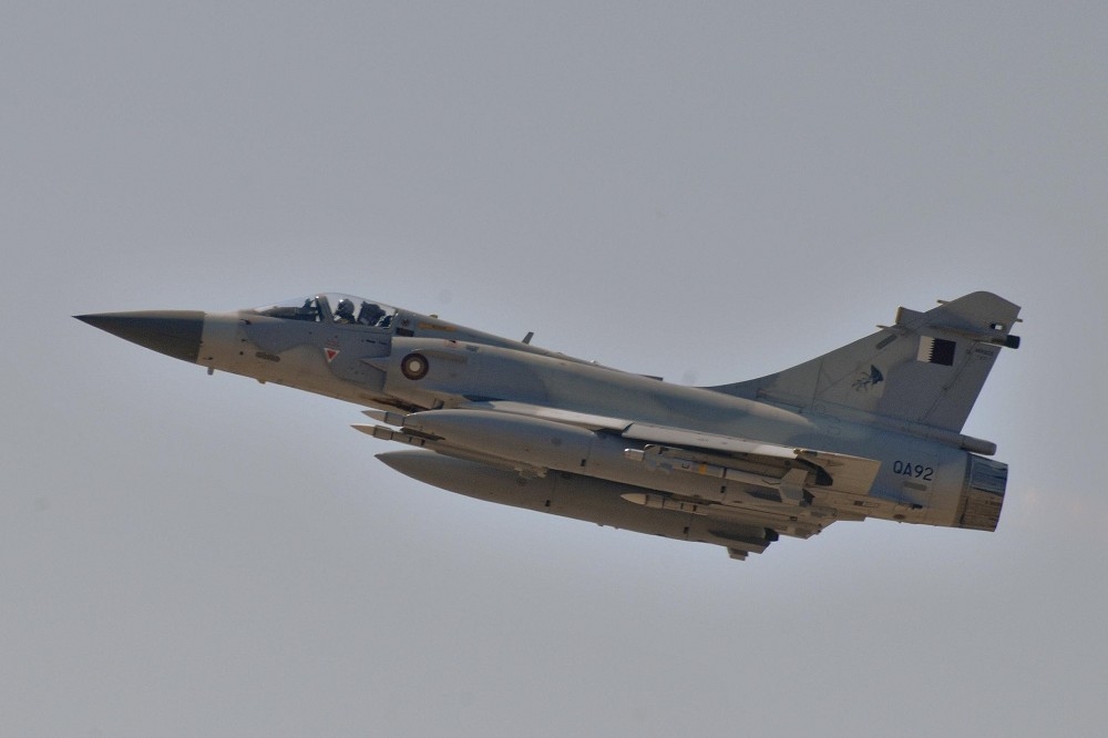卡達的幻象2000-5戰機，曾參與2011年利比亞領空禁飛的巡邏任務。（取自DVIDS）