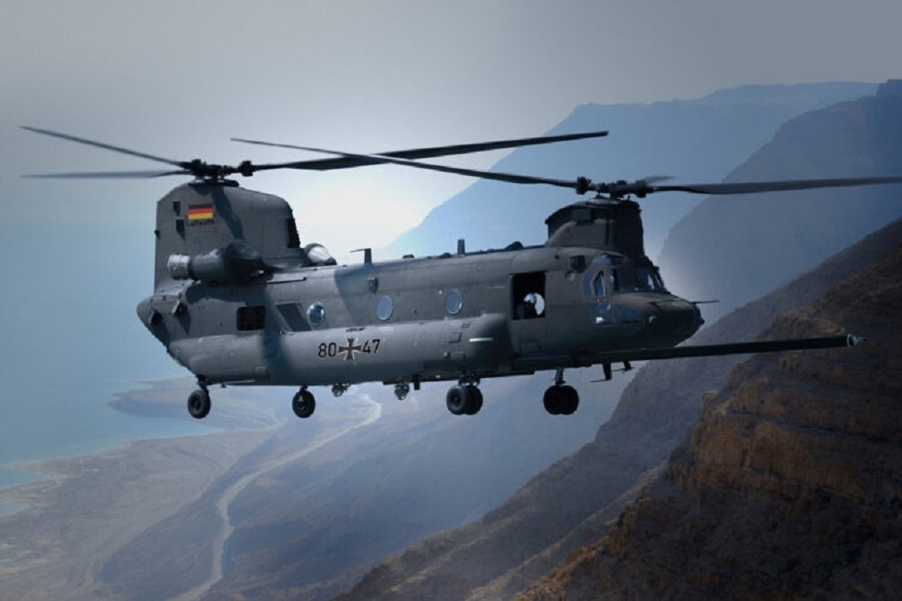波音公司釋出的德軍CH-47F直升機想像圖。（取自波音公司）