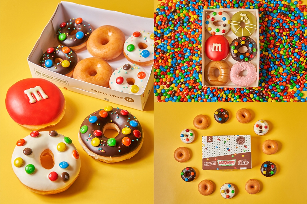 Krispy Kreme 把記憶中的 M&M’s 放大變甜甜圈！（Krispy Kreme 提供）