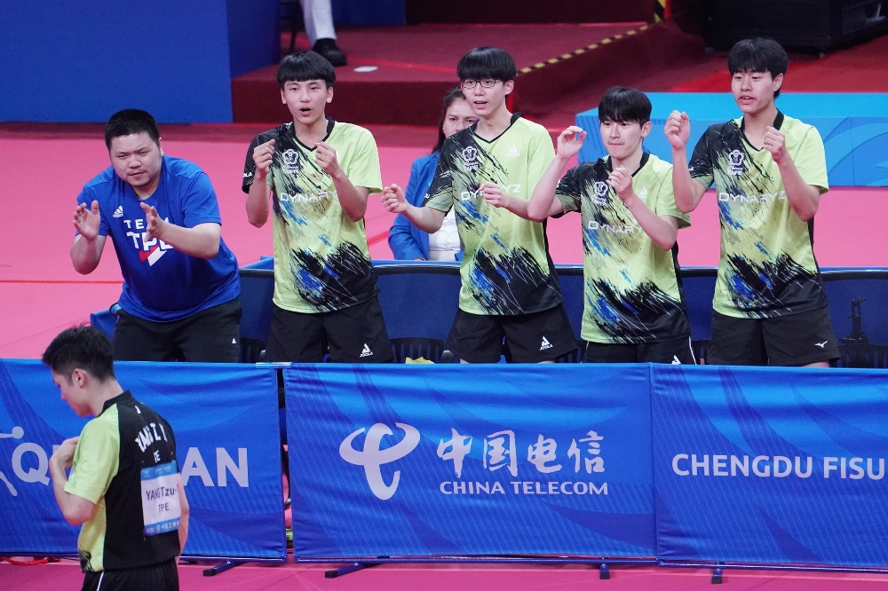 台灣桌球男團今天（1日）對上地主中國，爭奪金牌，不過最終以0：3落敗。（取自陸委會臉書）