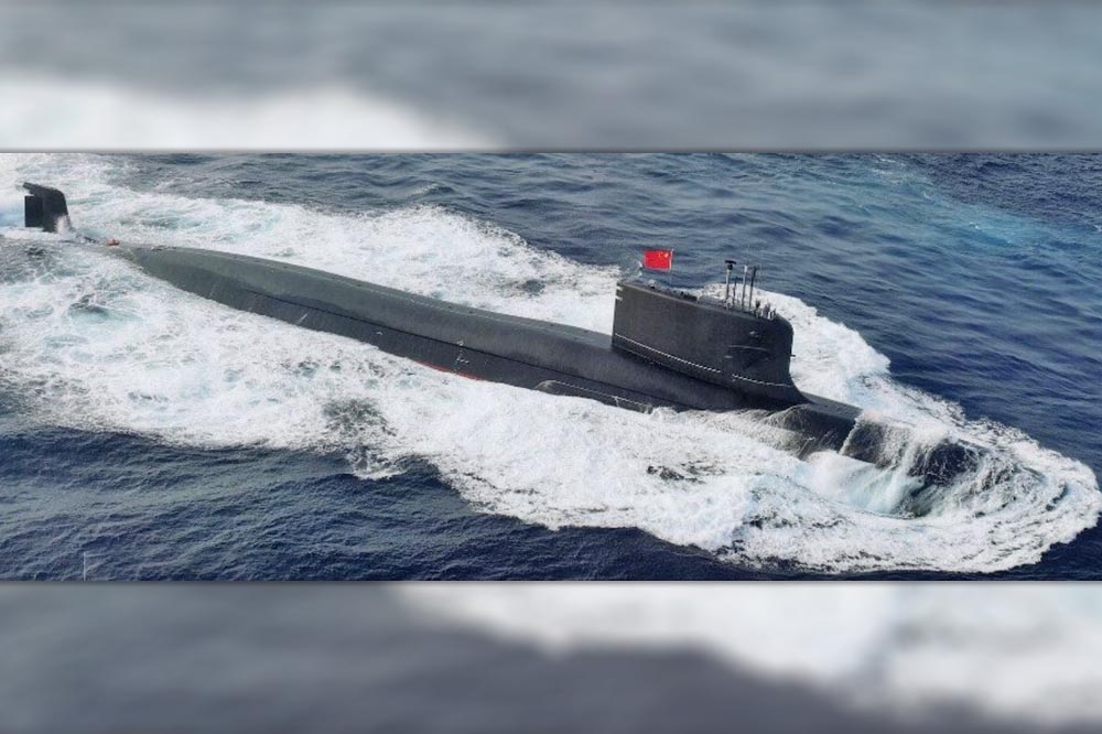 潛艦研究觀察家「H I Sutton」推特發文表示，中國093型「商級」核潛艦在台海附近發生嚴重意外，但國防部未證實。（取自H I Sutton推特）