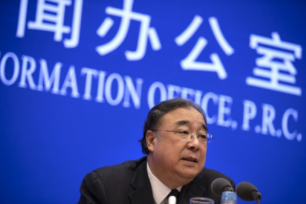 中國衛健委主任馬曉偉據傳遭到警方帶走；圖為2020年1月馬曉偉主持疫情記者會。（美聯社）