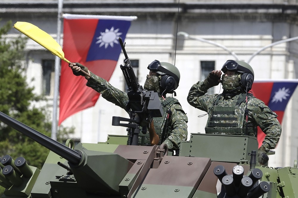 台灣國軍官兵7月進行漢光演習。（美聯社）