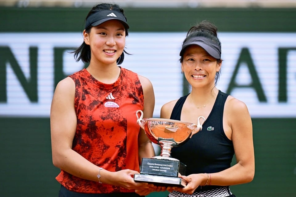 台灣「網球一姐」謝淑薇與中國選手王欣瑜搭檔雙打，順利闖進美國網球公開賽女雙8強。（取自夢遊寫真人謝淑薇臉書）