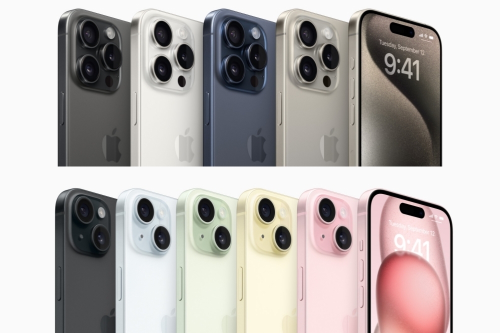 Apple 推出 iPhone 15、iPhone 15 Plus、iPhone 15 Pro 和 iPhone 15 Pro Max（取自 Apple）