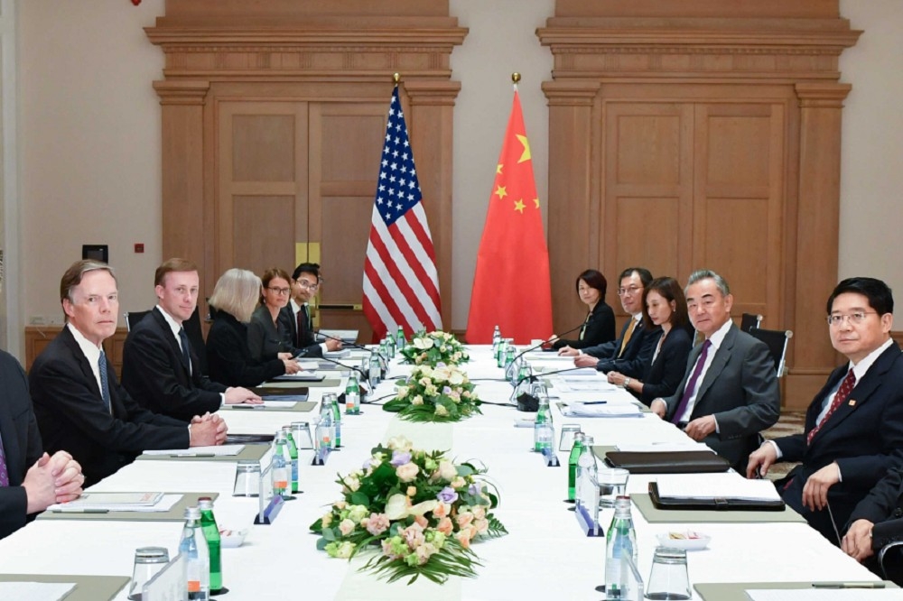 美國安顧問蘇利文與中國外長王毅16日、17日舉行會談。（取自中國外交部）