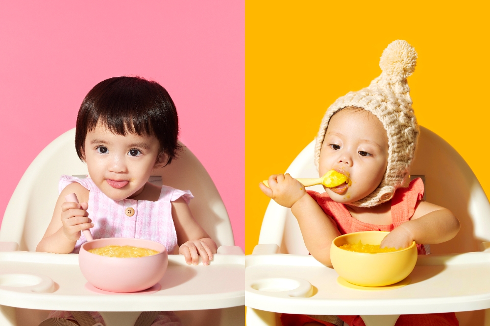 寶寶 4 到 6 個月大後，就可以開始嘗試副食品。（MUMU 寶寶粥提供）