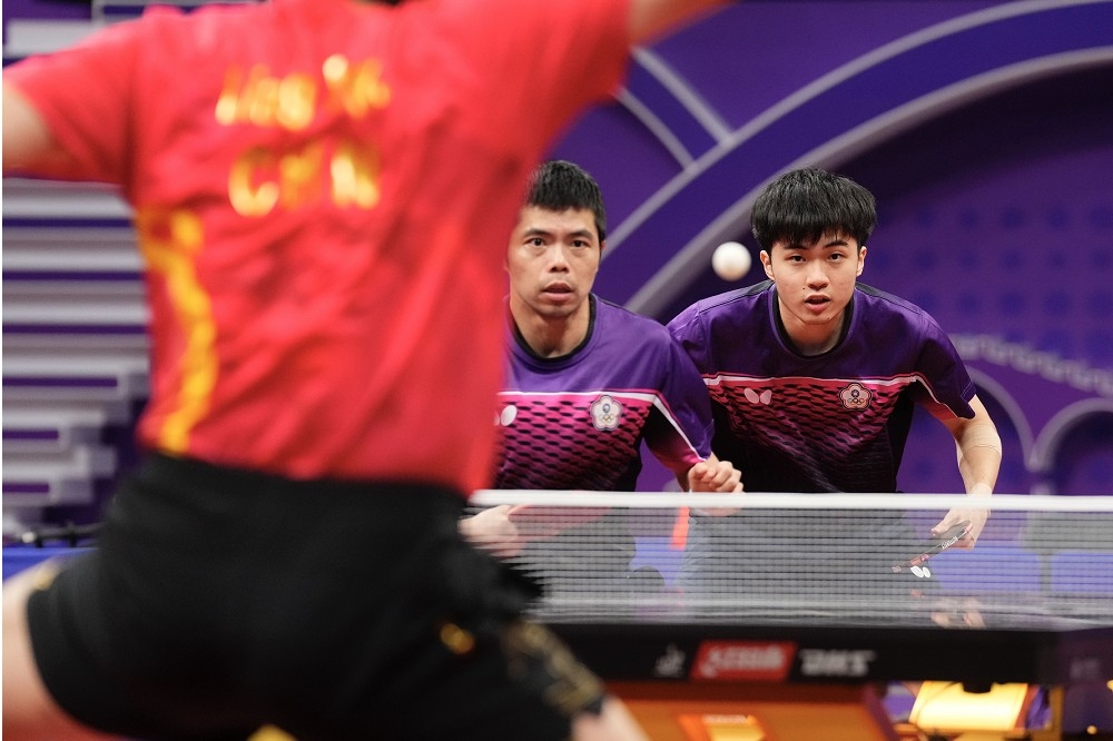 中華隊桌球男雙組合莊智淵、林昀儒，今天不敵南韓拿下銅牌。（資料照片／中華奧會提供）