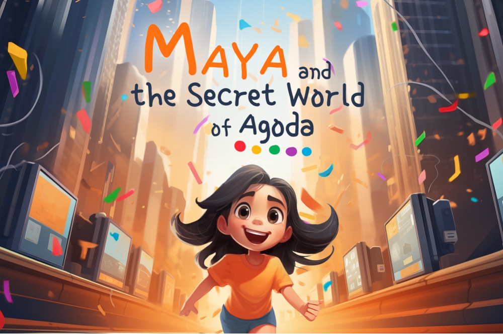 Agoda發行首本AI兒童繪本《瑪雅與Agoda的秘密世界》開箱科技奧秘。(圖片來源:Agoda)