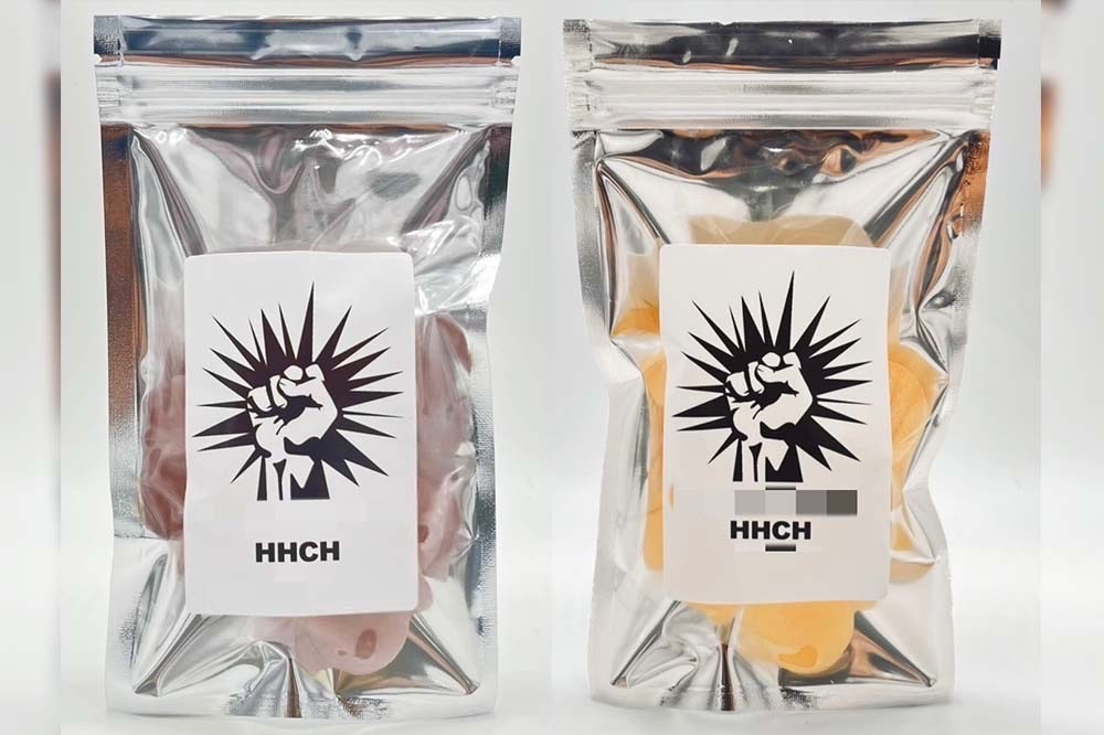日本擬列管「HHCH軟糖」，食藥署也提醒，若在台販售最重可罰2億元。（合成畫面／取自X平台帳號@KnockoutOA）