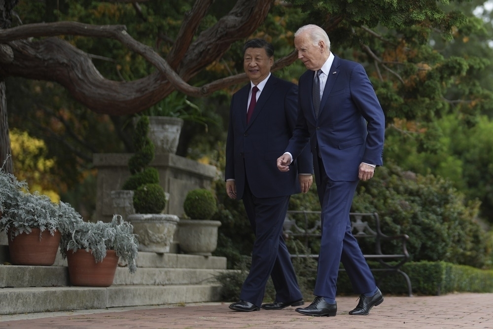 美國在印太地區建構這些雙邊的「安全─經濟」聯盟關係，交織成一個對中國的防禦網絡。（美聯社）