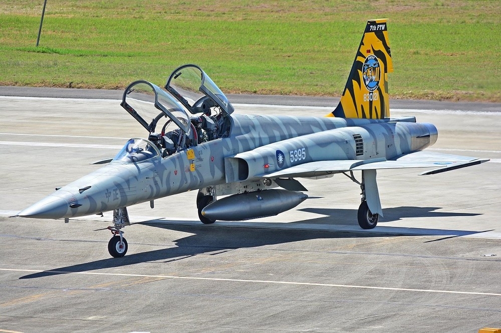 F-5F戰機擁有優良的纏鬥性能。 （攝影：Jepuo Tsai）