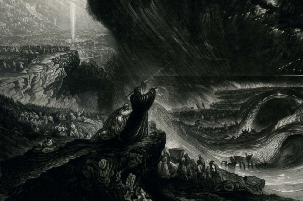 研究指出极端巧合的情境可能让类似「摩西分红海」的事情发生。图为描绘摩西分红海的版画。（取自大英博物馆官网）(photo:UpMedia)