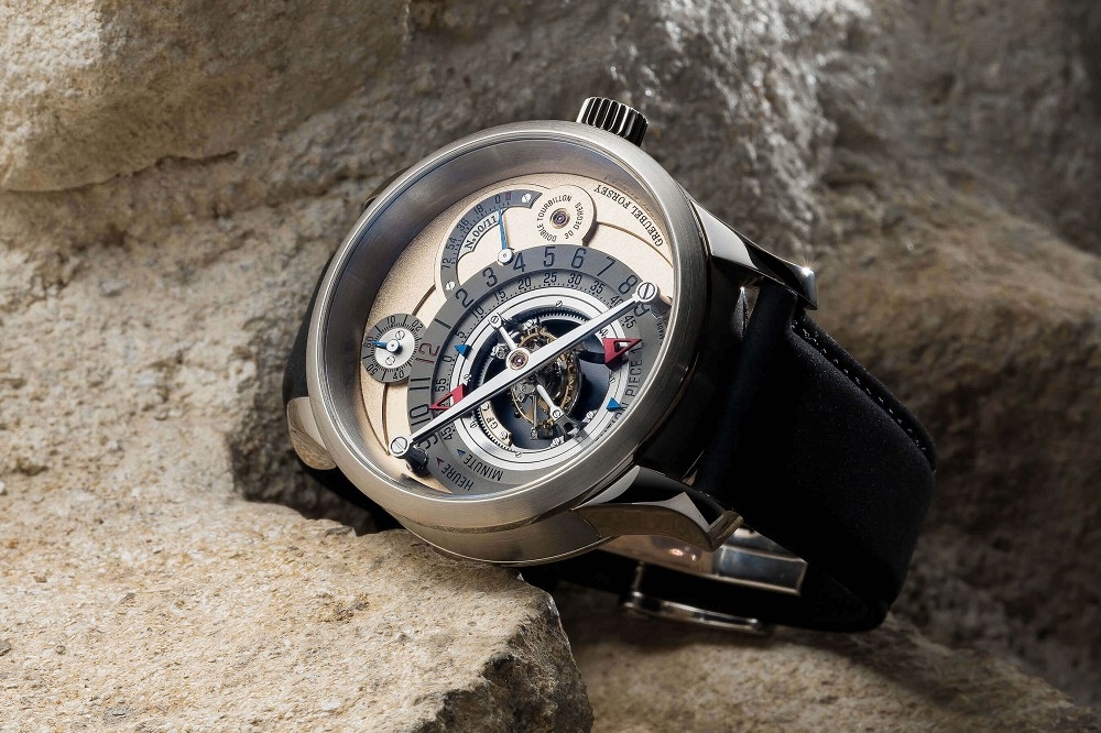 阿特曼的奢侈名牌錶Invention Piece 1紅金版要價逼近50萬美元。（取自高珀富斯網站）