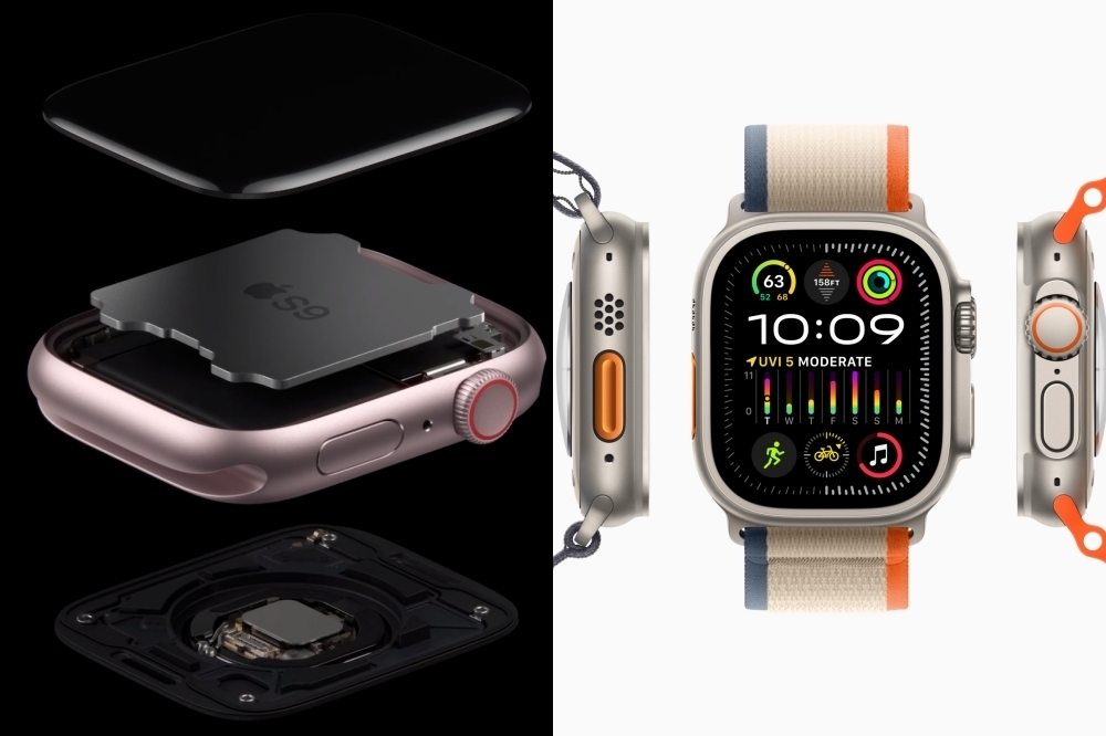 苹果日前推出的Apple Watch Series 9还有Ultra 2智慧手表，因为测血氧专利而被禁售。（取自苹果网站）(photo:UpMedia)